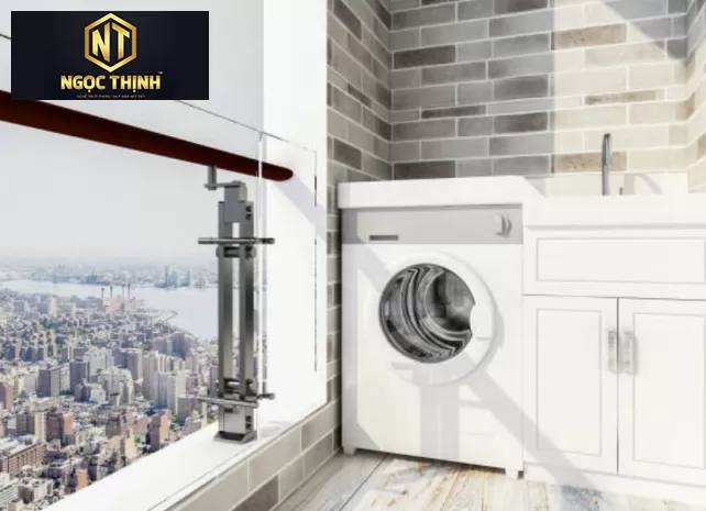 TỦ MÁY GIẶT KẾ HỢP TỦ TIỆN LỢI GỌN GÀNG ĐA NĂNG MẪU 14